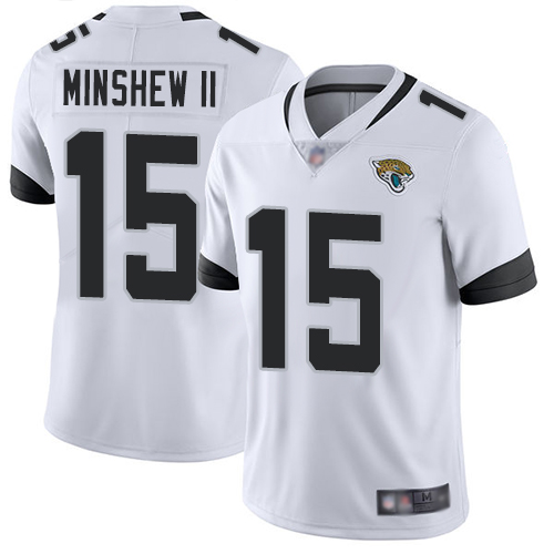 Jacksonville Jaguars #15 Gardner Minshew II White Youth Stitched NFL Vapor Untouchable Limited Jersey->youth nfl jersey->Youth Jersey